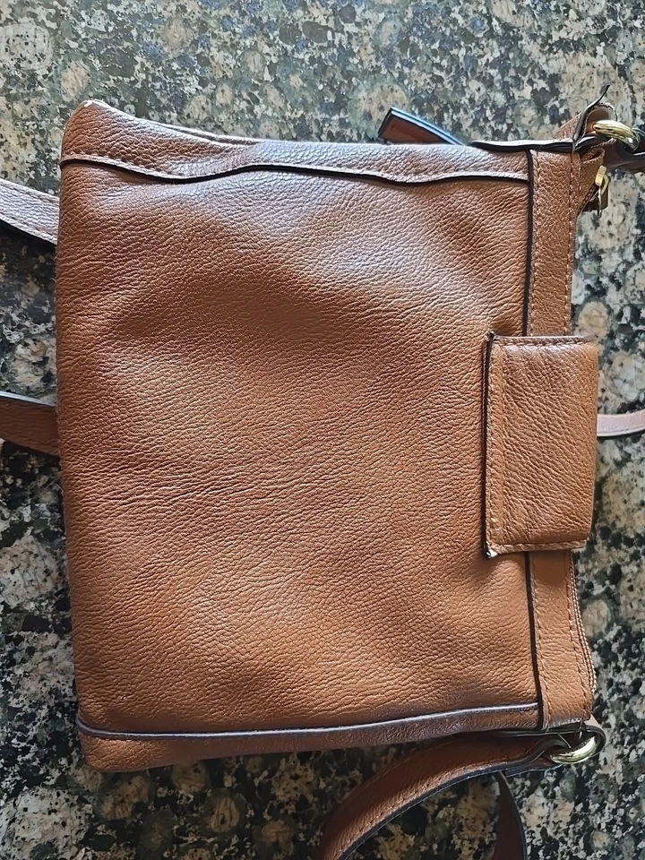 Merona Brown Small Leather Purse Shoulder Bag - Image 4 of 4