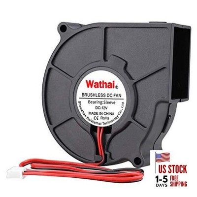  DC Centrifugal Fan 12V 75mm x 30mm Brushless Cooling Turbo Blower Fan 12V 2Pin