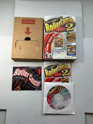 Rollercoaster Tycoon 2: Triple Thrill Pack - PC CD-Rom Big Box W/ Manual