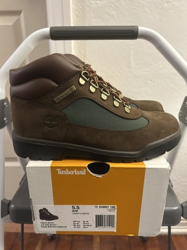 Feldstiefel Größe 5,5 Jugend dunkelbraun oliv Nubuk TB016937 Rind & Brokkoli - Bild 4 von 7
