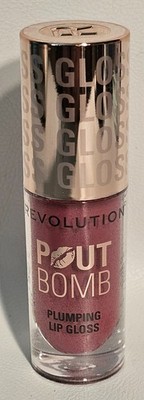 Makeup Revolution Pout Bomb Volumizing Lip Gloss in Rosewood Rose Pink 4.6 ml