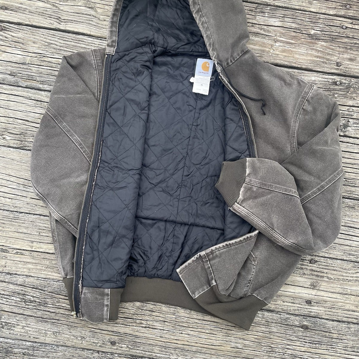 vintage carhartt j06 tmb sandstone active jacket in timber
