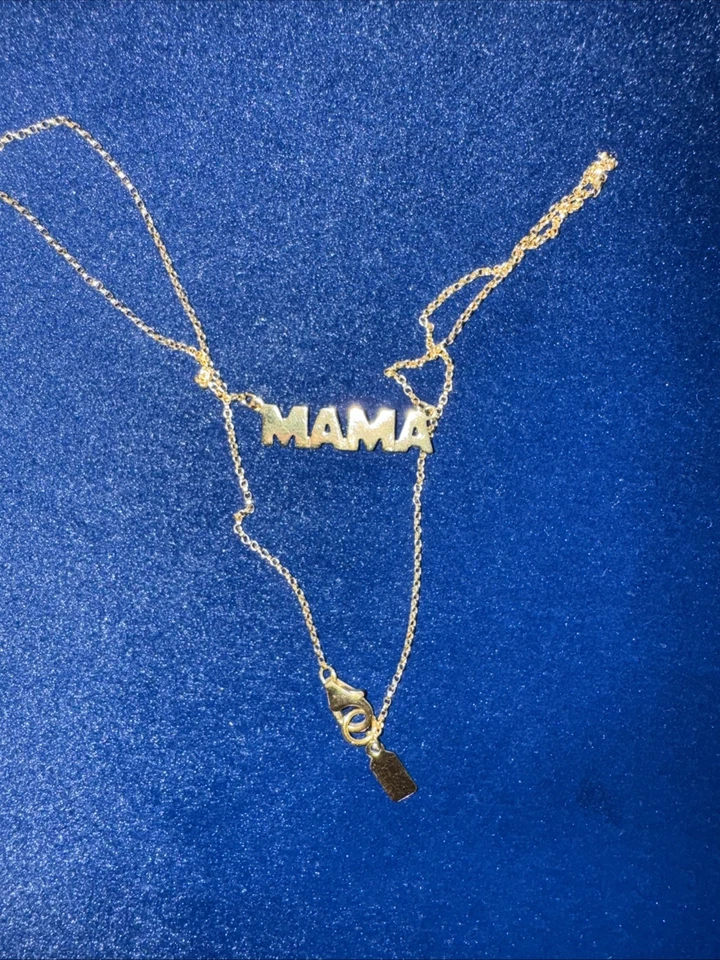 "Collar Anthropologie oro - "mamá" 16""" Foto 3 de 3