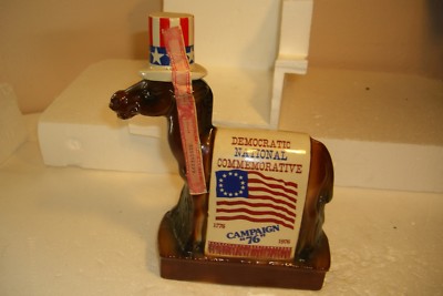 Ezra Brooks Bulldog Football Whiskey Decanter Postcard