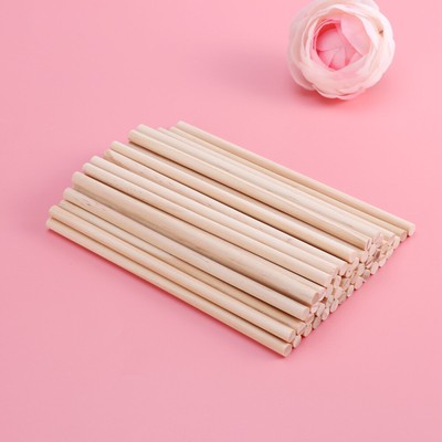  100 Pcs Pine Log Stick Craft Dowel Rods Hardwood Wooden Accessory