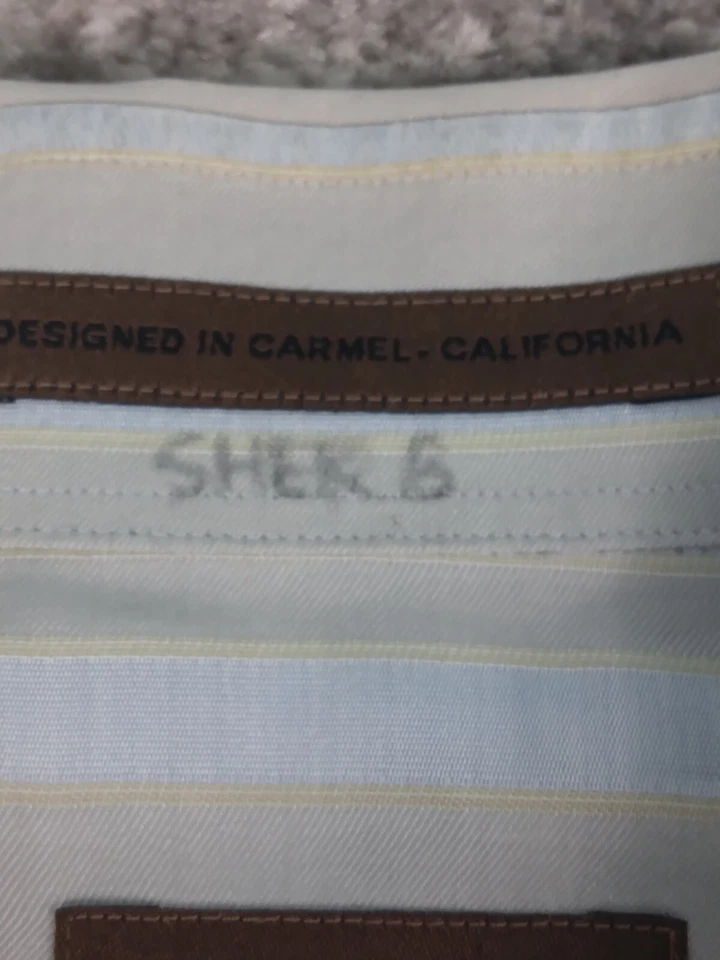 Robert Talbott Shirt Men's Large L  Multi Color Stripe Button Up - Image 4 of 4