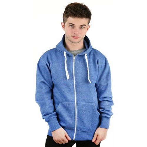 Mens Zip Up Hoodies American Plain Zipper Fleece Sweatshirts Jumper Top UK S-XL - Picture 5 of 9
