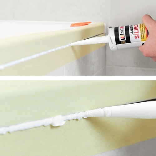 Sanitär Silikon 1-48 Stk. 300ml Sanitärsilikon Bad Dusche Küche Dichtstoff - Bild 7 von 33