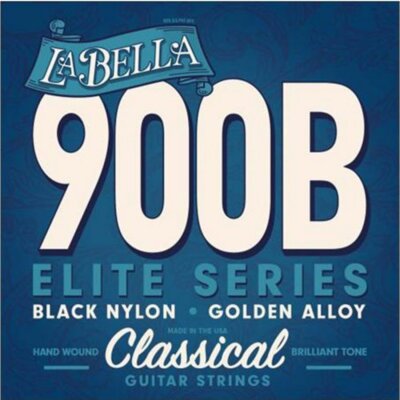 La Bella 900B Elite Superior schwarz/gold, klassische Saiten, mittlere Spannung