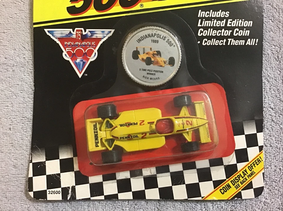 Matchbox Rick Mears #2 Pennzoil 1990 - Indy 75th Indy Car 1/64 Limited Diecast Foto 2 de 4