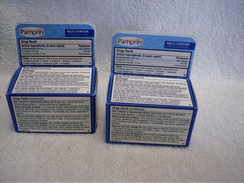 2 Boxes Pamprin Maxium Strength Multi Sympton Menstrual Pain Refief 40 Caplets - Picture 4 of 6
