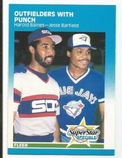 HAROLD BAINES JESSE BARFIELD 1987 FLEER CARD NEAR MINT+ CONDITION