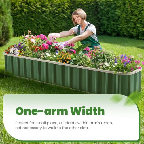 New-Raised Garden Bed Quick-Install Galvanized Planter Garden Box - Picture 7 of 8