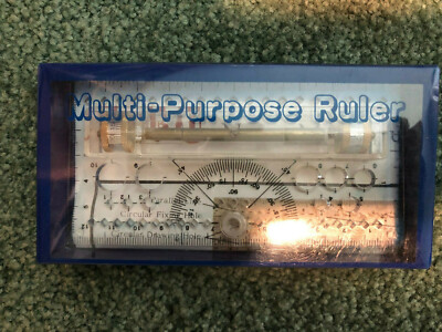 ABC MULTI-PURPOSE RULER IN BOX WITH INSTRUCTIONS.