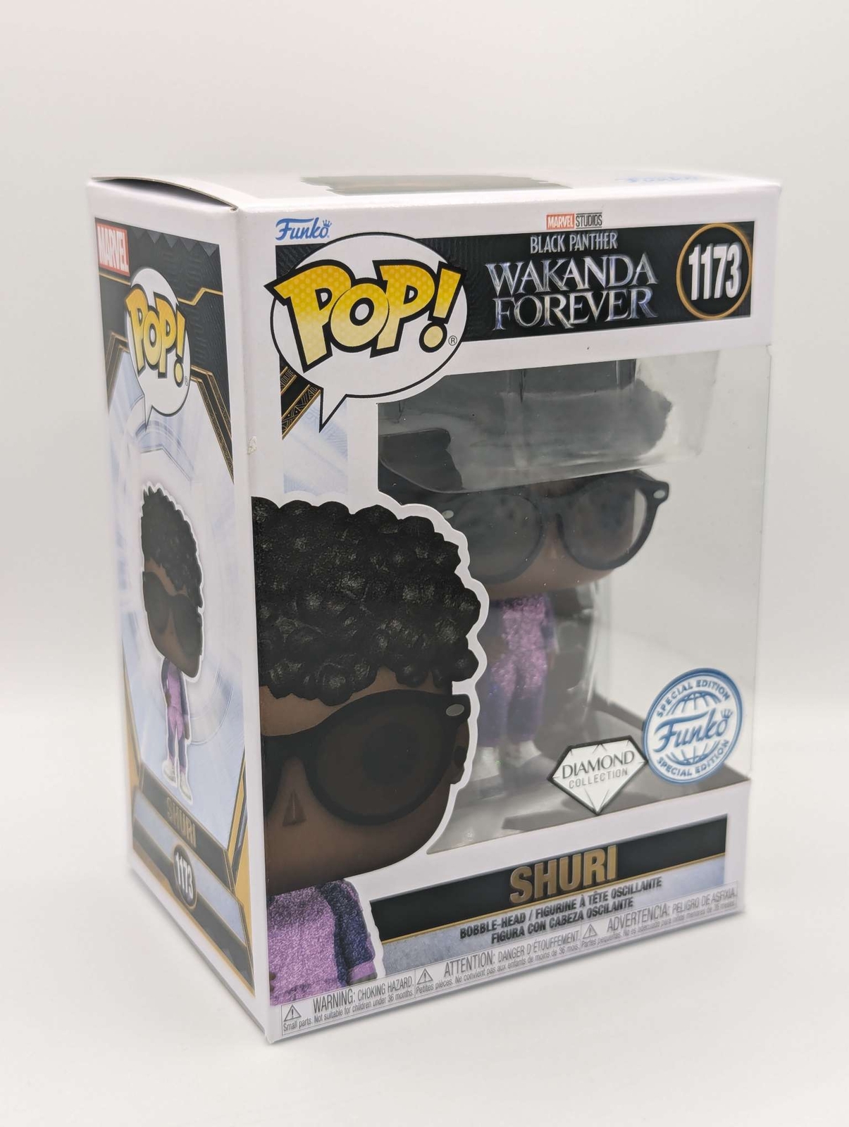 Shuri Con Gafas De Sol Diamante Brillo Negro Pantera | Funko Pop Marvel | #1173