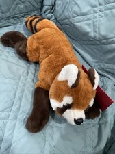 NEW FAO SWARZ Plush Stuffed Animal Brown Black Raccoon With Adoption Papers