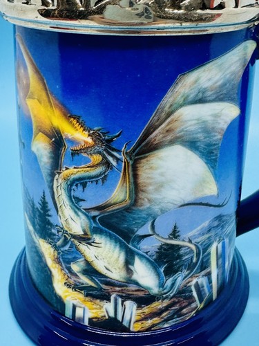 RARO Tankard Stein Franklin come nuovo "DRAGON STONE" da collezione di Jerry Vanderstelt - Foto 7 di 14