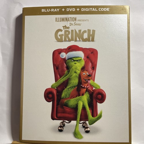 Dr. Seuss' The Grinch (Blu-ray, DVD & Digital, 2018) w/ Slipcase - 第 1/4 張圖片