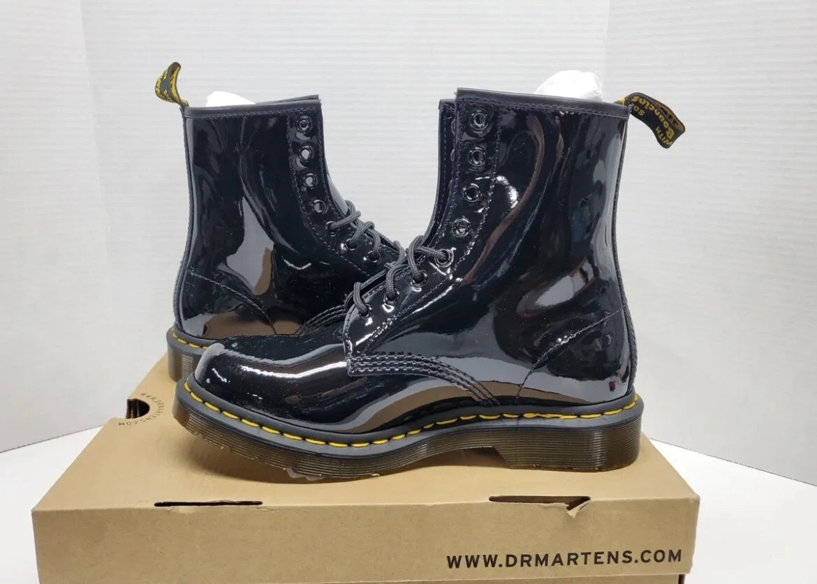 Dr. Martens 1460 Women's Patent Leather Lace-Up Boot, Size 8