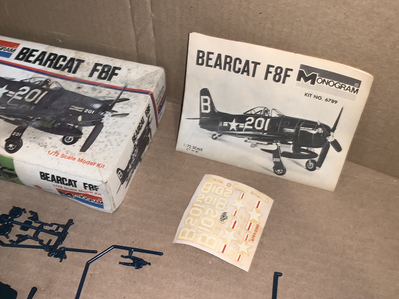 Vintage Monogram Bearcat F8F Airplane 1/72 Scale Model Kit 6789 | eBay