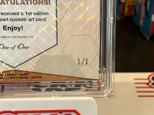 Taylor Swift Travis Kelce 1/1 Pulsar Super Bowl Kids At Heart Trading Card - Picture 5 of 6
