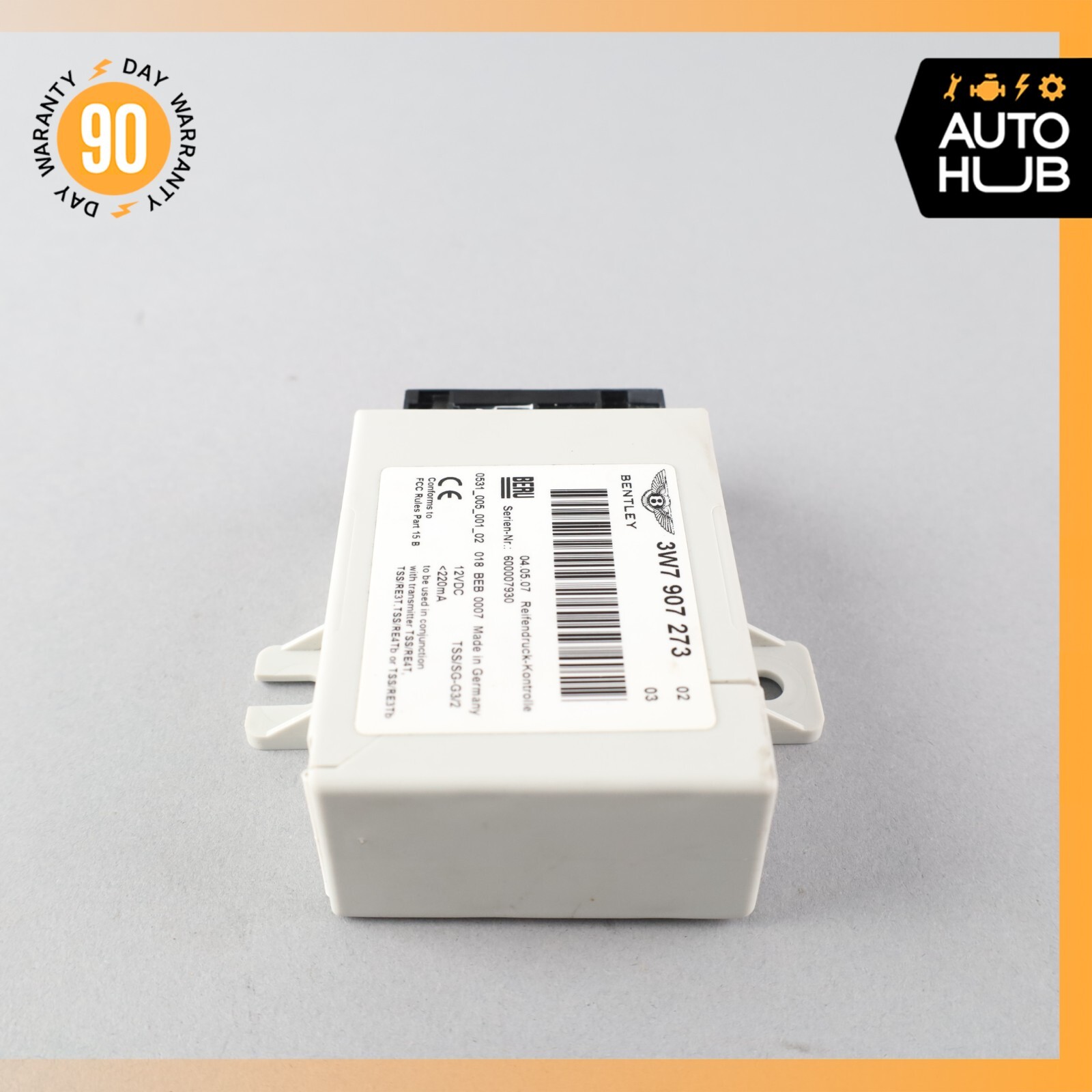 Bentley Continental GTC GT Tire Pressure Monitoring System TPMS Module 62k