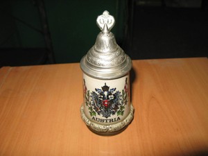 S 259g Vintage Handmade Austria Original King Beer Stein With Pewter 10 Ebay