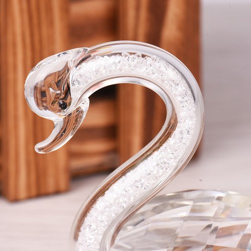 1 Stück Schwan Figur Dekoration Kristall Haus Skulpturen Büro Glas Ornamente - Bild 5 von 11