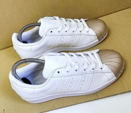 BRANDNEU ADIDAS SUPERSTAR 80ER METALL ZEHENTRAINER GRÖSSE UK 5,5 WEISS & ROSÉGOLD - Bild 7 von 10