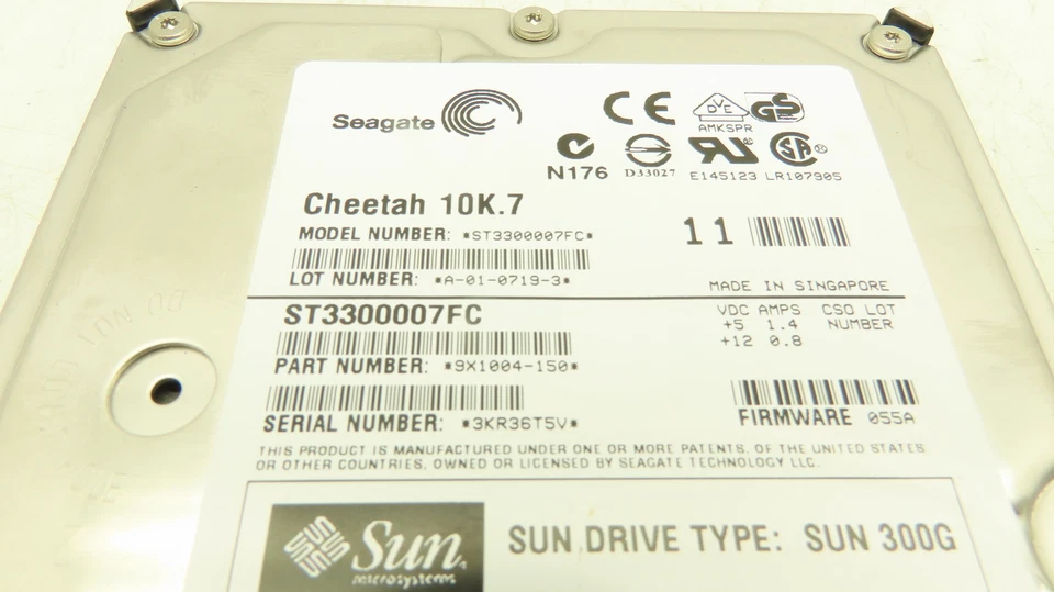 Sun/Seagate Cheetah 10K.7 Hard Drive Fibre Channel 10k rpm 3.5" 300Gb Lot of 2 - Image 2 of 4