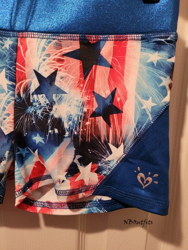 Justice Red White and Blue Shorts size 10 - Picture 3 of 4