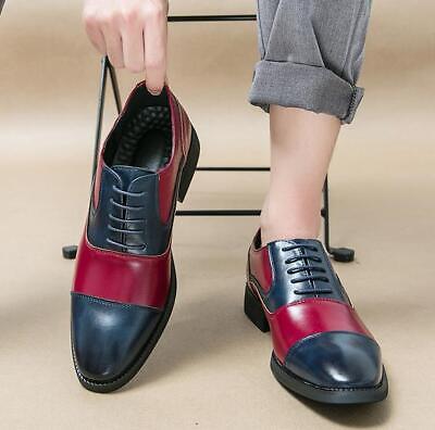Men's Splicing Business Formal Shoes Lace UP Pointy Toe