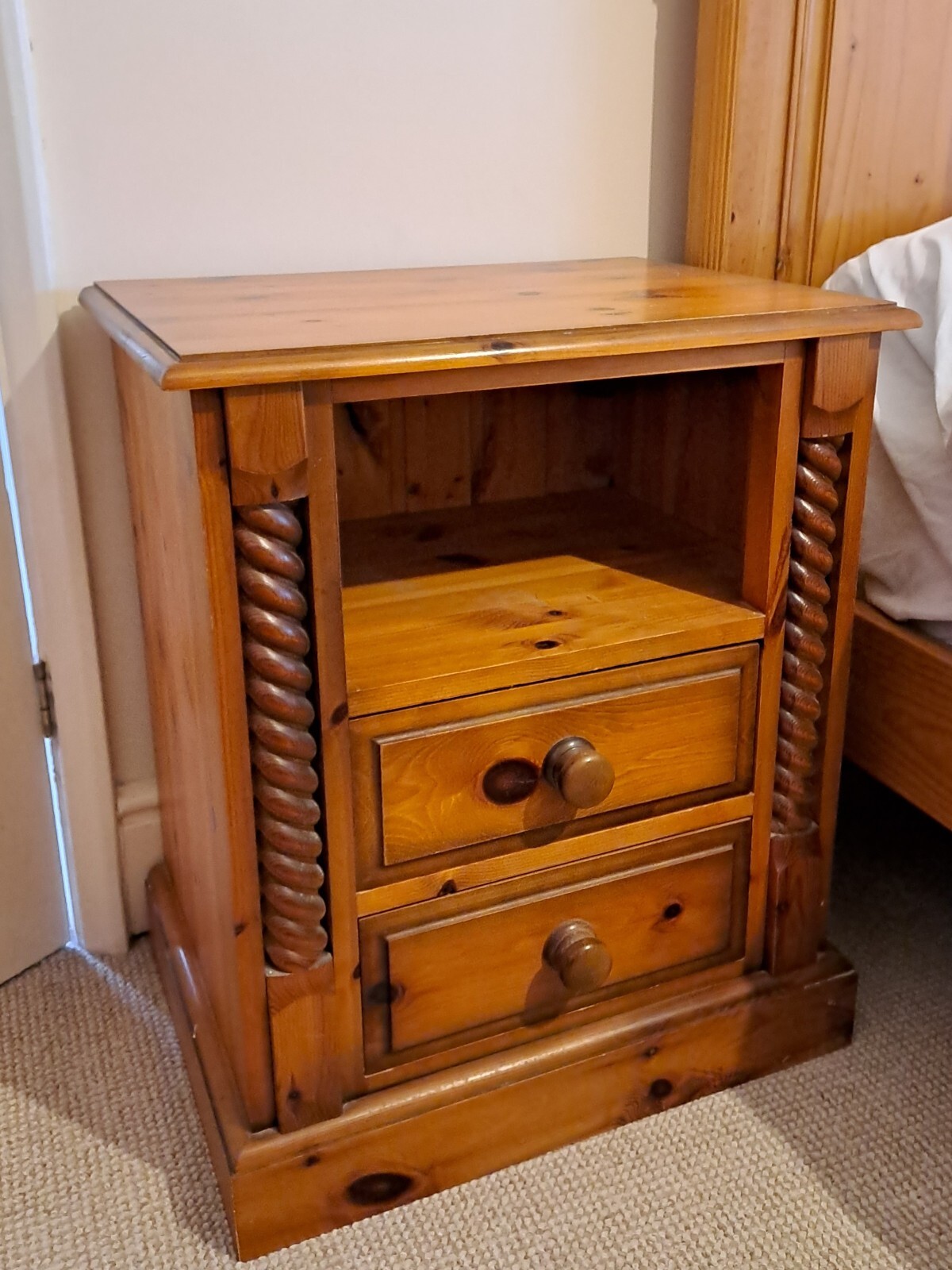 Pine bedroom furniture 2 bedside eBay