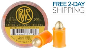 PELLET-GUN-PELLETS-AMMO-HYPER-VELOCITY-Lead-Free-Hunting-177-Cal-RWS-NEW-2-DAY