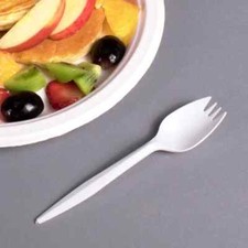 Karat PP Plastic Medium Weight Sporks - White - 1,000 ct, U2210W
