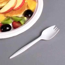 Karat PP Plastic Medium Weight Sporks - White - 1,000 ct, U2210W