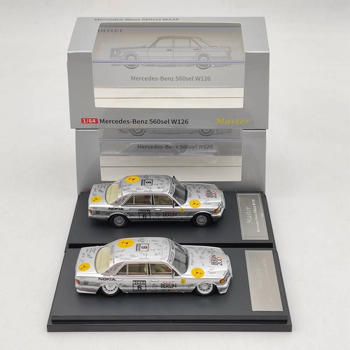 Master 1:64 Mercedes-Benz 190E Berlin Bear 2000 Lowride Diecast Miniature Hobby - Picture 4 of 16