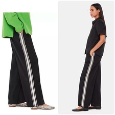 Whistles Black Ezra Side Stripes Pants Size US 6