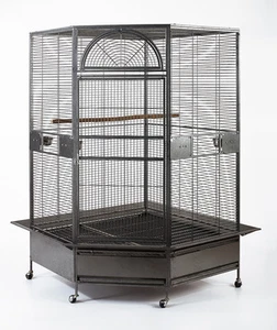XL Parroquet Évacuation Jumbo Corner Bird Cage Aviaire H73" Macaws Cockatiels pour perroquet