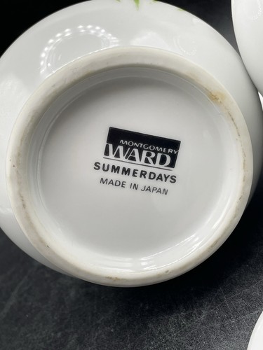 Sugar Bowl & CreamerMontgomery Ward “Summer Days” Yellow Flowers Discontinued - Picture 12 of 14