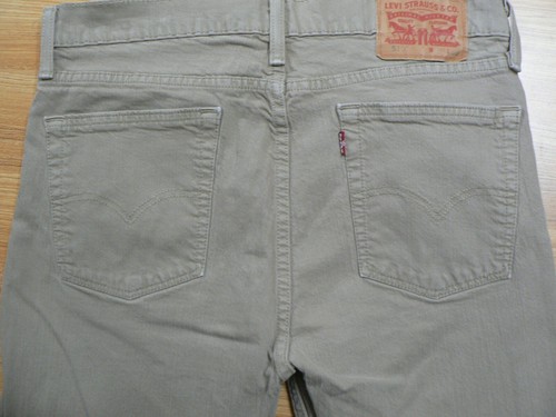 *LEVIS 510 HERREN GRÖSSE 33 (33x28,5) KHAKI HOSE-MITTLERE LEIBHÖHE-STRETCH-EUC - Bild 3 von 10