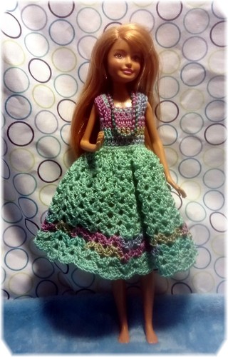 Handmade Crochet Doll Dress that Fit 9" Stacie/Skipper / NO DOLL OR SHOES - Picture 11 of 12
