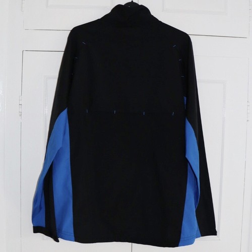 New Balance Running Jacket Size Medium Mens Black Blue Lightweight Thin Used - Picture 2 of 7