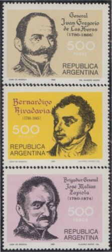 Argentina 1224/26 1980 Personalidades Bernardino Rivadavia José Matias MNH - Foto 1 di 1