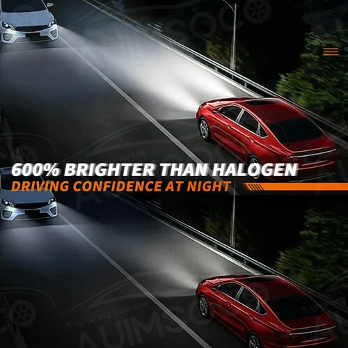 For Audi S3 2015-2016 Sedan 4-Door 2.0L LED Headlight HID Replace Bulbs 36000LM - Image 2 of 4