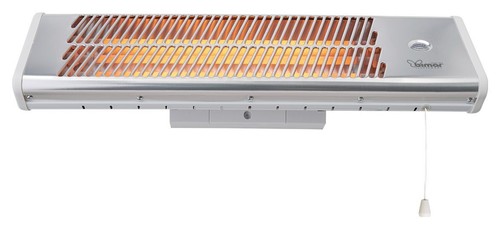 Bimar Stufa infrarossi RADIANT HEATER Outdoor Halogen Silver e White HR312 1500W - Foto 3 di 3