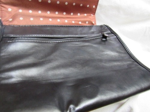 Bolso tríptico de maquillaje cosmético de viaje vintage Wes Gordon sin usar - Imagen 4 de 5