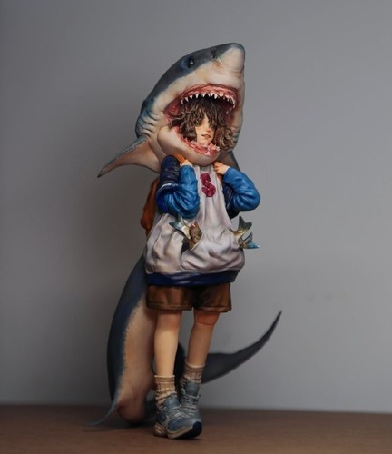 Resin Figure Kit Sharkid Original character Unpainted Garage Resin Kit - Picture 2 of 6
