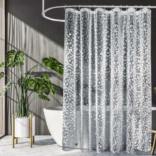 Extra Long EVA Shower Curtain Liner 72x86 Inch Waterproof with Magnets