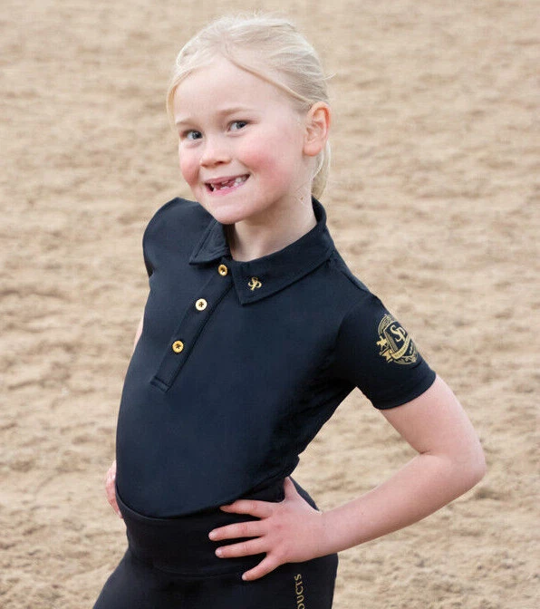 Polo à manches courtes Supreme Products Active Junior Show Rider haut 5 14 ans